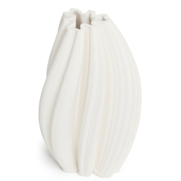 Mila White Vase 17cm