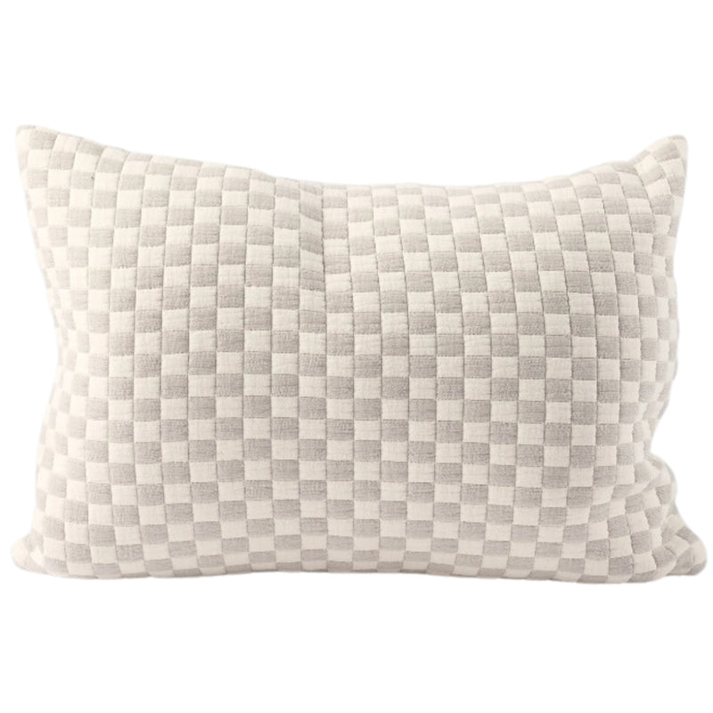 Gambit Cushion - White/Silver