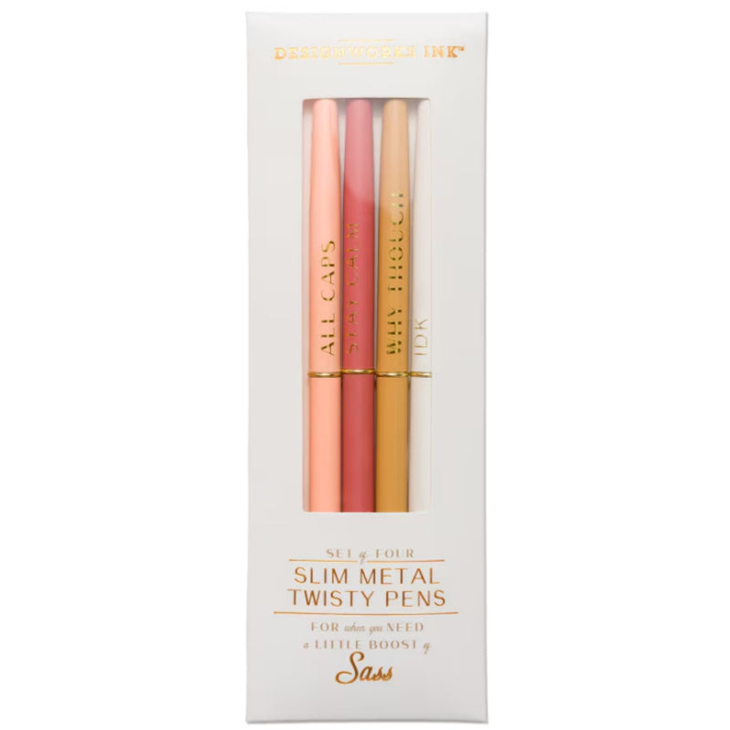 Twisty Slim Pens S/4 - Cream