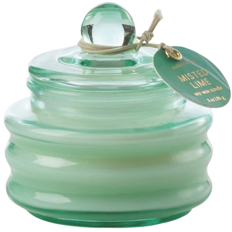 Bright Green Glass Candle - Misted Lime