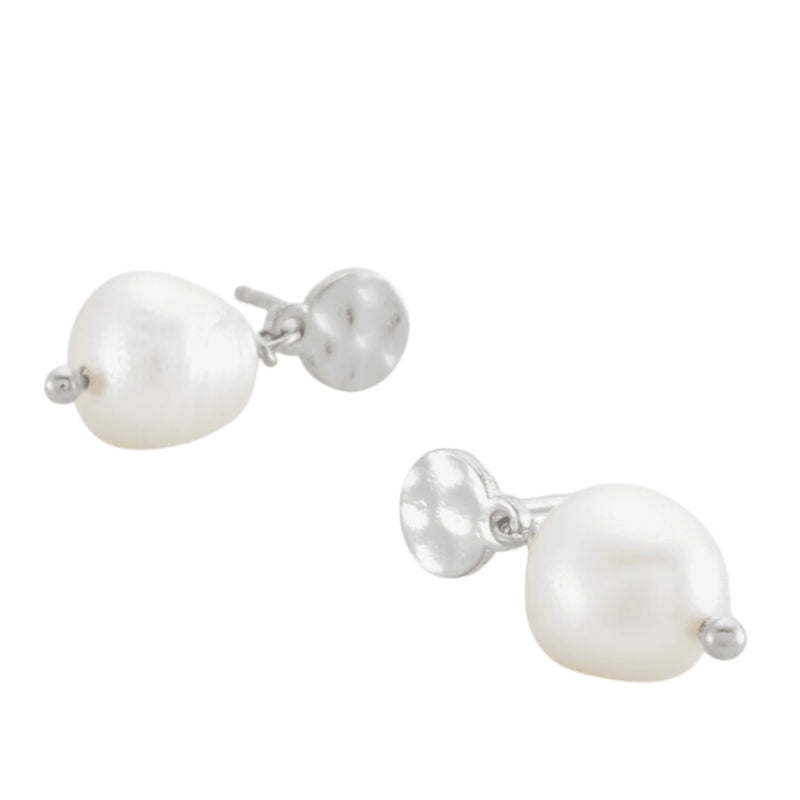 Penny Pearl Earring- Silver