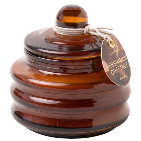 Amber Glass Candle - Persimmon Chestnut