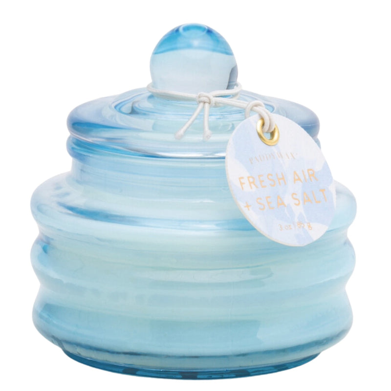 Blue Glass Candle - Fresh Air & Sea Salt