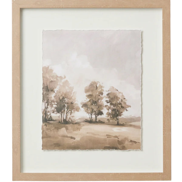 Treescape Sepia Framed Artwork 37x42cm