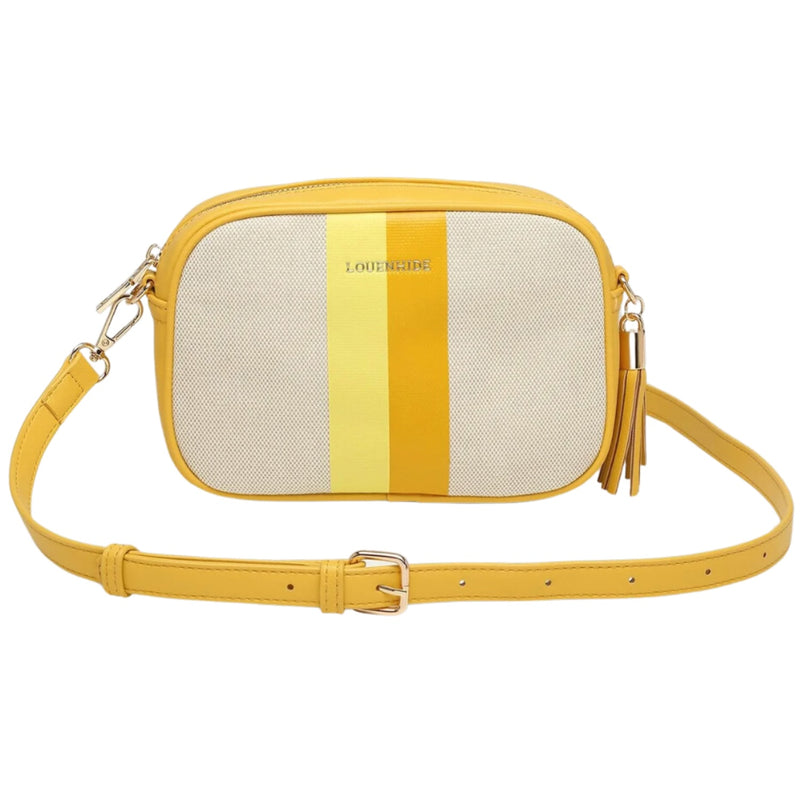 Ginger Canvas Crossbody - Cream/Lemon