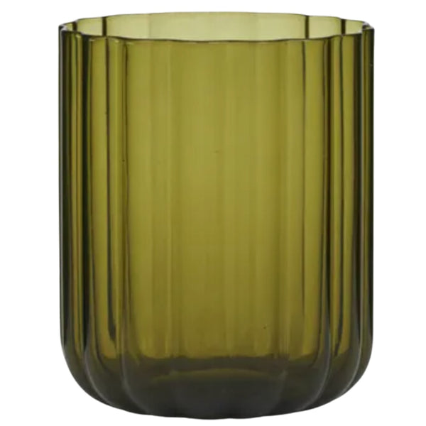 Hazel Glass Tumbler - Olive