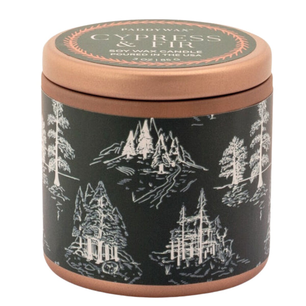 Cypress Fir Tin Candle - Green