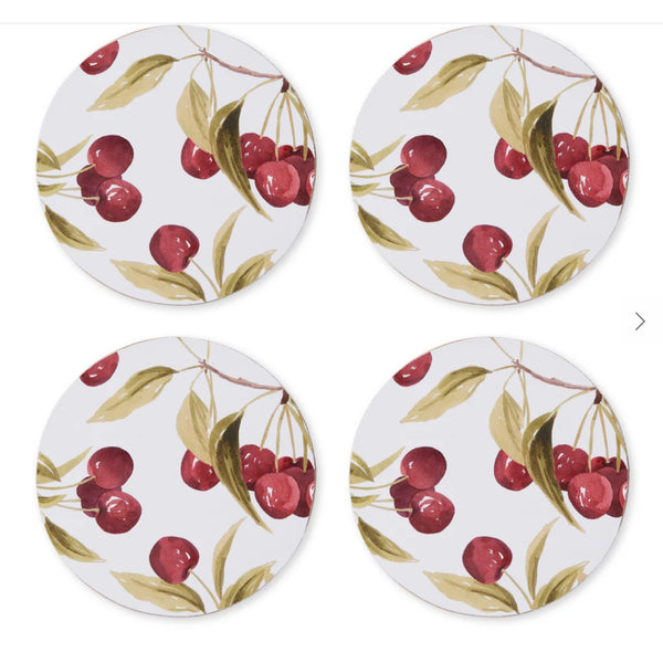 Cherry Round Coaster S/4