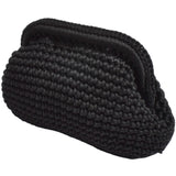 Regan Weave Clutch - Black