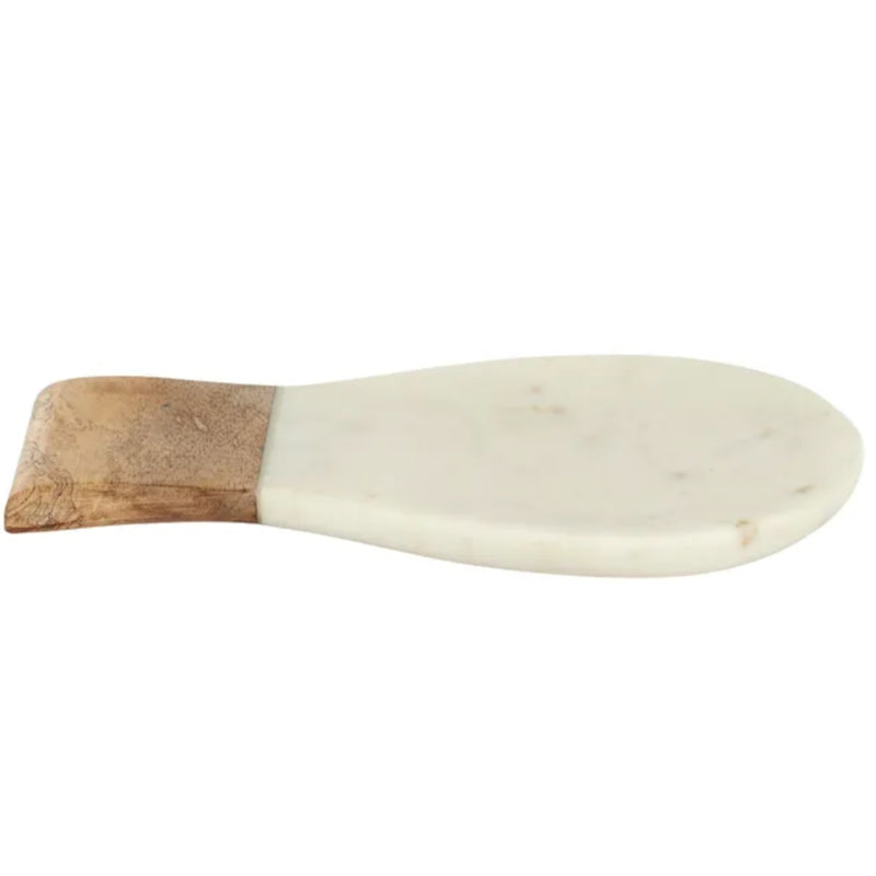 Spoon Rest - Marble Wood - White/Nat