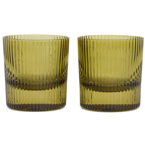 Scout Lowball Glass (Set of 2) - Olive