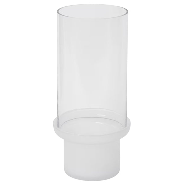 Hondo Candleholder 17cm - Clear/White