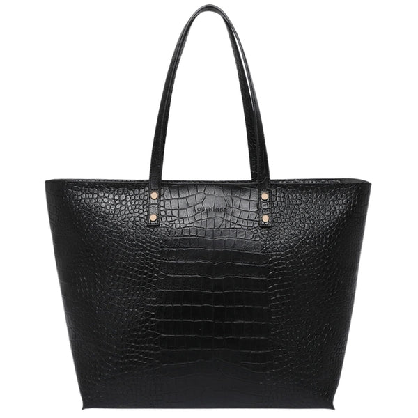 Hudson Tote Bag - Croc Black