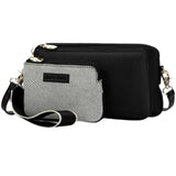 Destiny Black 3 Piece Crossbody Bag