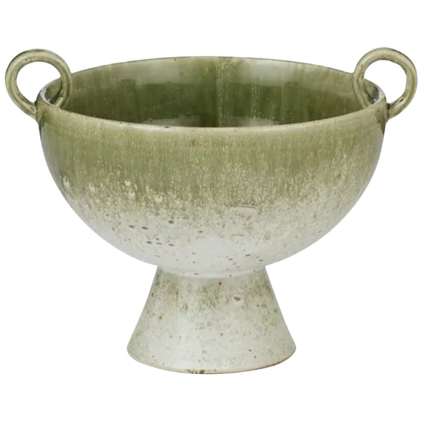 Urna Footed Bowl - Olive