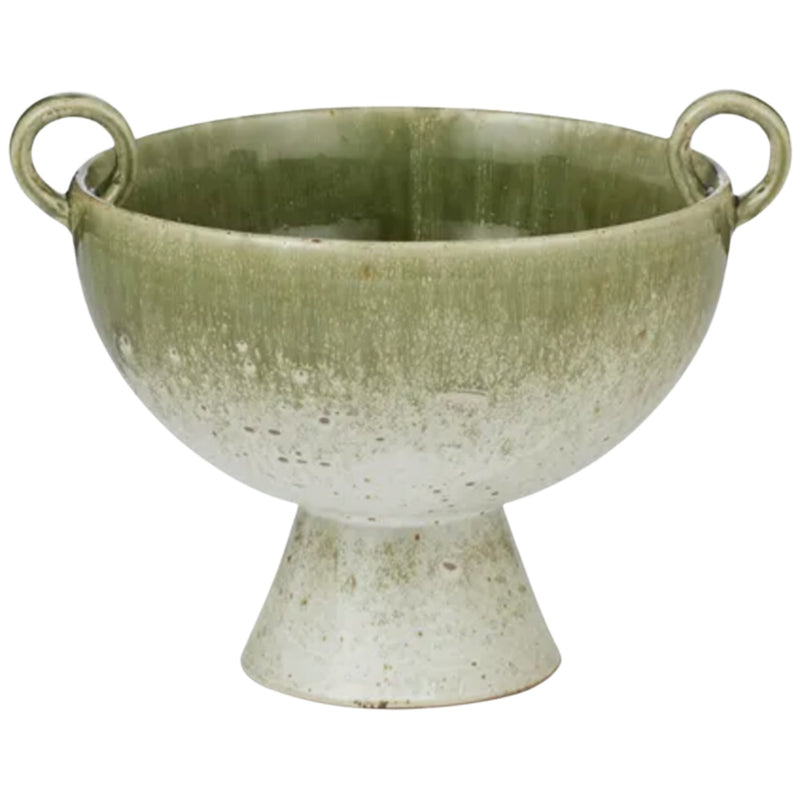 Urna Footed Bowl - Olive