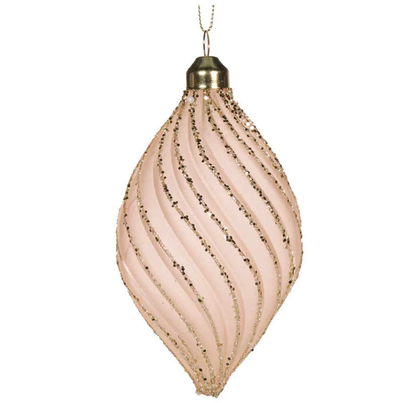 Pink Glitter Swirl Bauble