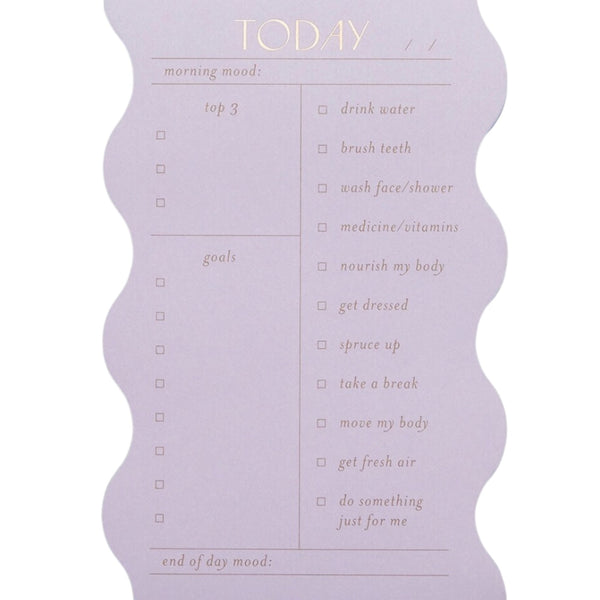 Wavy Daily Notepad - Lilac