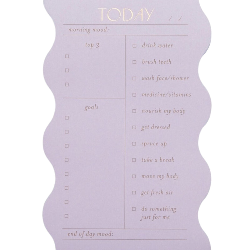 Wavy Daily Notepad - Lilac