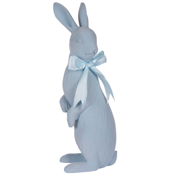 Flocked Rabbit - Blue