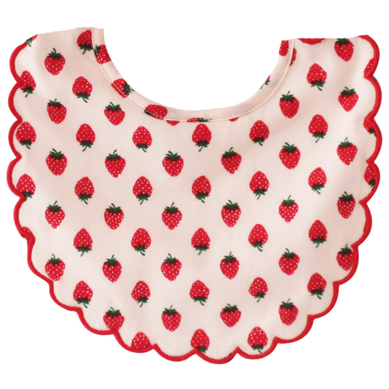 Scallop Bib  - Strawberries