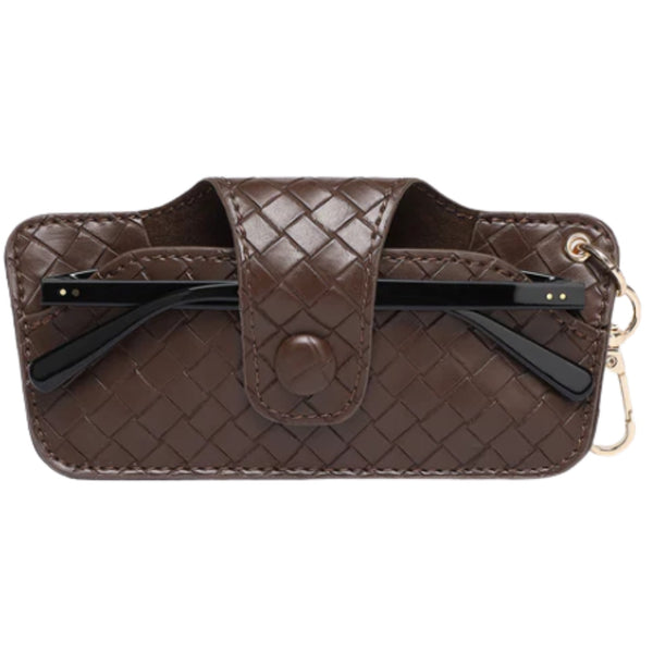 Skittle Sunglass Case - Woven Chocolate