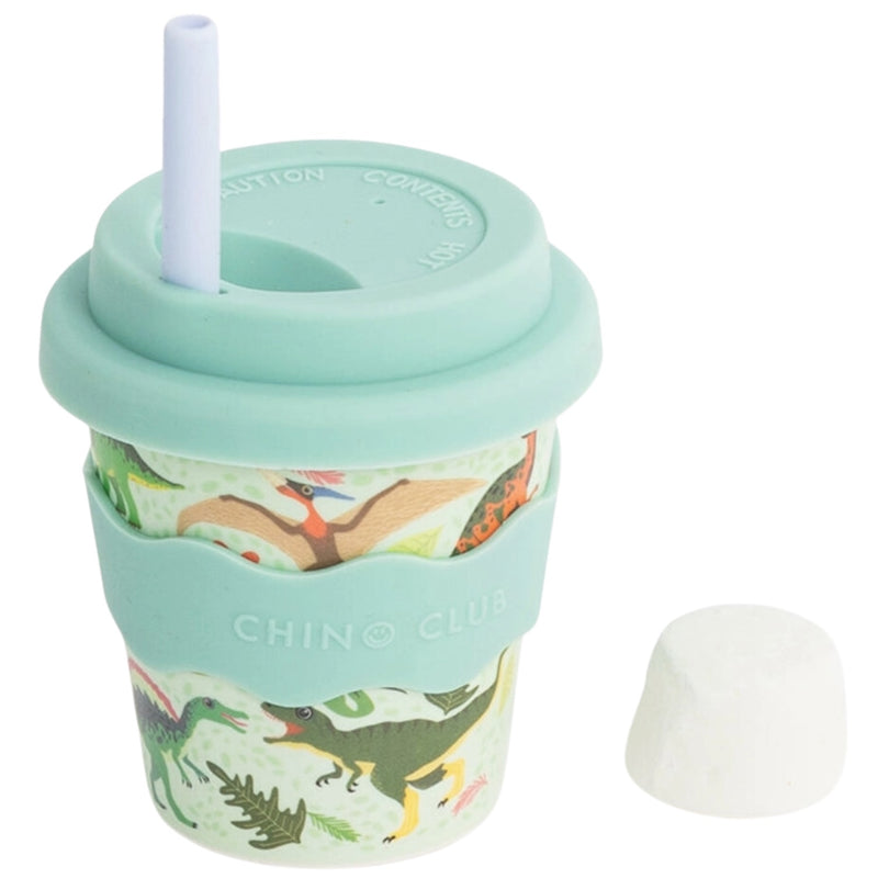 4oz Babychino Cup - Green Dino