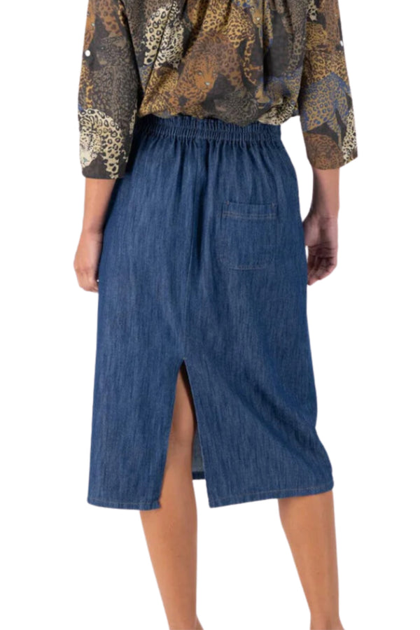 Hepburn Skirt - Wash Denim