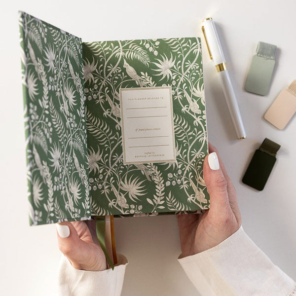 2025 Linen Bound Planner - Jardin Tropical