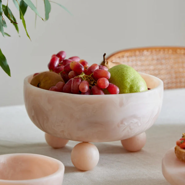 Aries Round Footed Bowl - Pink