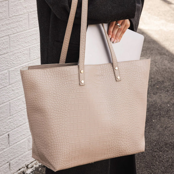 Hudson Tote Bag - Croc Malt